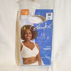 Playtex 18 Hour Classic Support Bra - White